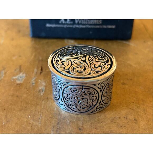 Solid Pewter Ring Box Celtic Design By A.E.Williams (0116) NIOB - Picture 4 of 10
